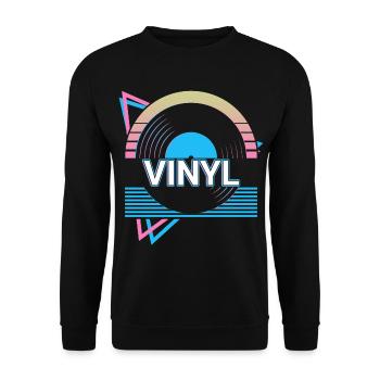 Enregistrer retro music retro gift - Sweat-shirt Unisexe - noir - Devant - Alina (178cm) & Michal (187cm)
