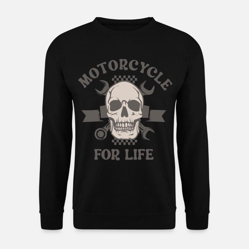 Motorrad ein Leben lang - Unisex Pullover - Schwarz