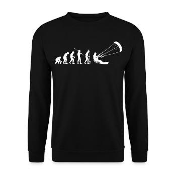 Kitesurfen Kitesurf Kitesurfer Kiteboard - Unisex Pullover - Schwarz - Vorne - Alina (178cm) & Michal (187cm)