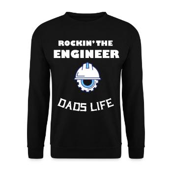 Rockin' the Engineer Dads Life Programmers Math Ge - Unisex Pullover - Schwarz - Vorne - Alina (178cm) & Michal (187cm)