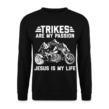 Triker - Sweat-shirt Unisexe - noir - Devant - Alina (178cm) & Michal (187cm)