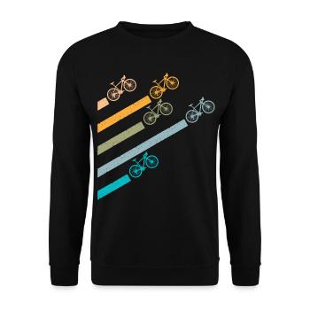 Fahrrad Bike Radsport - Unisex Pullover - Schwarz - Vorne - Alina (178cm) & Michal (187cm)