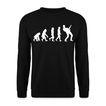 Basse Guitariste Musicien Bassiste Evolution - Sweat-shirt Unisexe - noir - Devant - Alina (178cm) & Michal (187cm)
