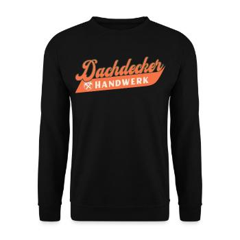 Dachdecker Handwerk - Unisex Pullover - Schwarz - Vorne - Alina (178cm) & Michal (187cm)