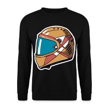 Motorcycle Lifestyle / Motorcycle / Motorcycle biker - Unisex Sweatshirt - black - Front - Alina (178cm) & Michal (187cm)