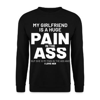 girlfriend valentine day1 10 9 1 - Unisex Sweatshirt - black - Front - Alina (178cm) & Michal (187cm)