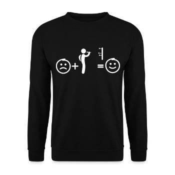 Jouer aux fléchettes me rend heureux - Sweat-shirt Unisexe - noir - Devant - Alina (178cm) & Michal (187cm)