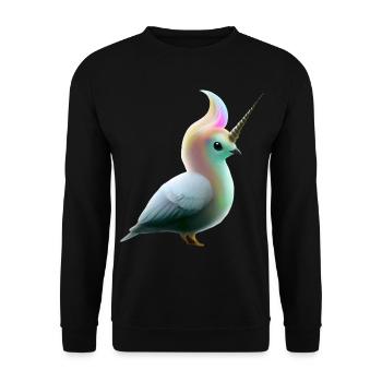 Oiseau licorne - Sweat-shirt Unisexe - noir - Devant - Alina (178cm) & Michal (187cm)