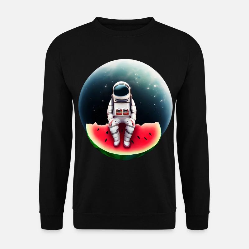Astronaut auf Wassermelone - Unisex Pullover - Schwarz