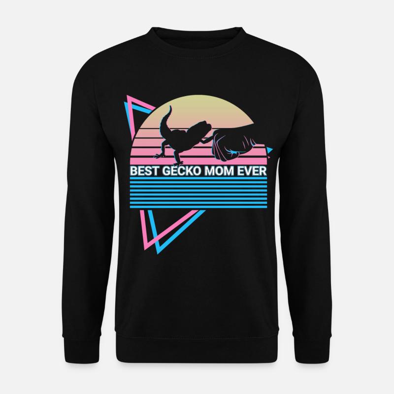 Leopard Gecko Mama Retro - Unisex Sweatshirt - black