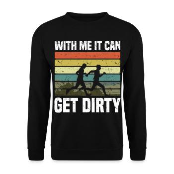 Mud Run Team - Unisex Pullover - Schwarz - Vorne - Alina (178cm) & Michal (187cm)