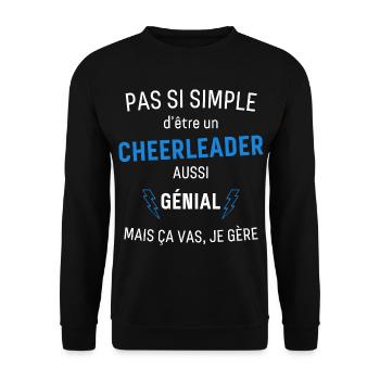 Tolle Cheerleaderin - Unisex Pullover - Schwarz - Vorne - Alina (178cm) & Michal (187cm)