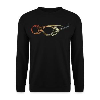 Schwimmbrille Zeichnung - Unisex Pullover - Schwarz - Vorne - Alina (178cm) & Michal (187cm)