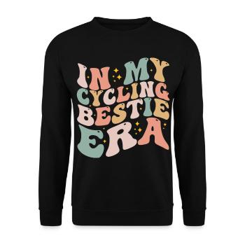In My Cycling Bestie Era Retro Game Day | Cycling - Sweat-shirt Unisexe - noir - Devant - Alina (178cm) & Michal (187cm)
