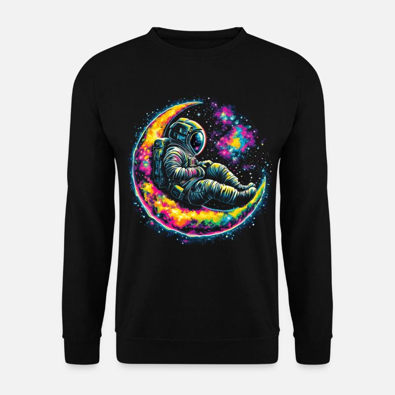 Moon Astronaut Science Space - Unisex Sweatshirt - black