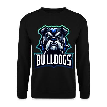 Bulldogs Mascot Back To School Team Spirit - Unisex Sweatshirt - black - Front - Alina (178cm) & Michal (187cm)