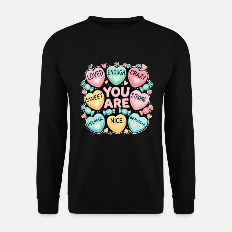 Du bist wundervoll - Unisex Pullover - Schwarz