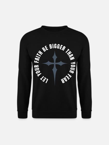 Spirituelles Motiv für Mut und Kraft Glaube - Unisex Pullover - Schwarz