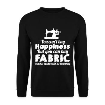 Quilting We Have Fabric - Unisex Sweatshirt - black - Front - Alina (178cm) & Michal (187cm)