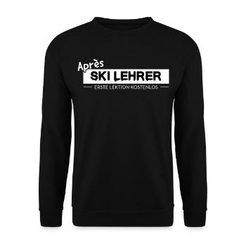 Après Ski Instructor Design Skiing Party Austria - Unisex Sweatshirt - black - Front - Alina (178cm) & Michal (187cm)