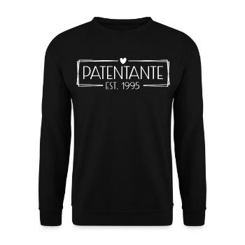 Godmother est. 1995 gift aunt - Unisex Sweatshirt - black - Front - Alina (178cm) & Michal (187cm)