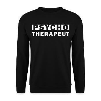 Psychotherapeut – Geschenkidee - Unisex Pullover - Schwarz - Vorne - Alina (178cm) & Michal (187cm)