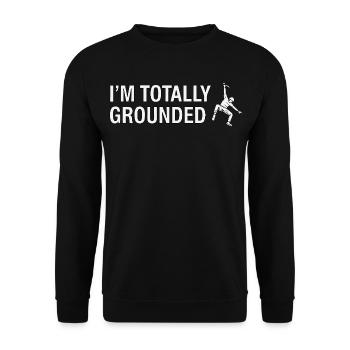 Totally Grounded Klettern - Unisex Pullover - Schwarz - Vorne - Alina (178cm) & Michal (187cm)