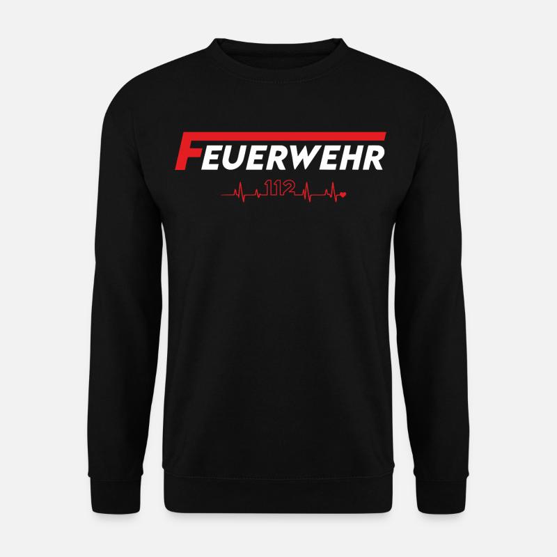 Feuerwehr_logo_rot_w - Unisex Pullover - Schwarz