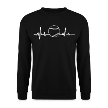 Baseball - Unisex Sweatshirt - black - Front - Alina (178cm) & Michal (187cm)