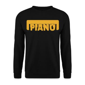 Piano Lover Birthday Gift – Piano Love - Unisex Sweatshirt - black - Front - Alina (178cm) & Michal (187cm)