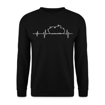 Simson Sparrowhawk Hawk ECG - Pulse of Life - Unisex Sweatshirt - black - Front - Alina (178cm) & Michal (187cm)