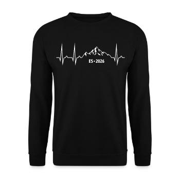 Alpine Crossing 2026 - E5 Hiking Trail - Unisex Sweatshirt - black - Front - Alina (178cm) & Michal (187cm)