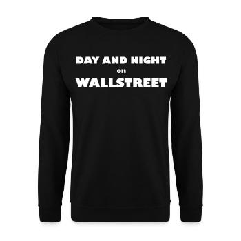 Tag Nacht an der Wall Street - Unisex Pullover - Schwarz - Vorne - Alina (178cm) & Michal (187cm)