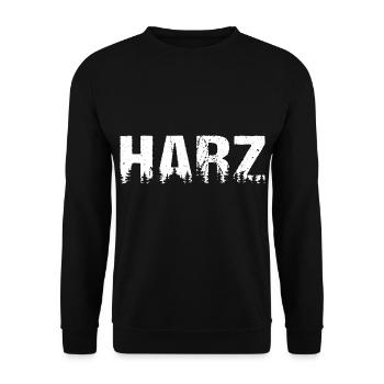 Harz Wald Natur - Unisex Pullover - Schwarz - Vorne - Alina (178cm) & Michal (187cm)