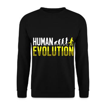 Scooter Rider Electric E-Scooter Locomotion - Unisex Sweatshirt - black - Front - Alina (178cm) & Michal (187cm)