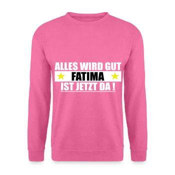 Fatima Nom Prénom Anniversaire - Sweat-shirt Unisexe - rose - Devant