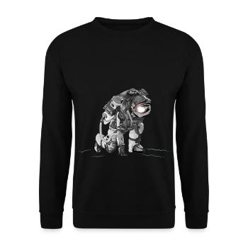 Astronaut - Unisex Pullover - Schwarz - Vorne - Alina (178cm) & Michal (187cm)