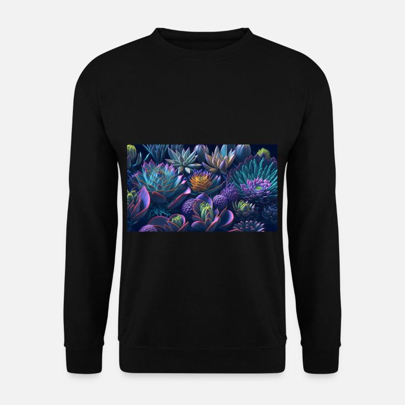 Succulent Echeveria Gift - Unisex Sweatshirt - black