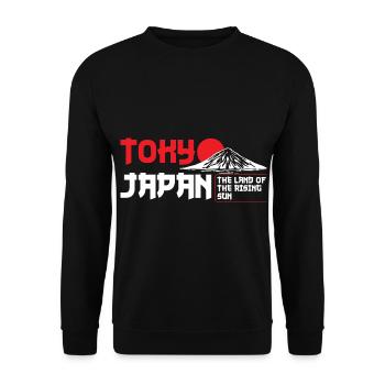 Japan World Tour Vintage Samurai - Unisex Sweatshirt - black - Front - Alina (178cm) & Michal (187cm)