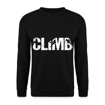 CLIMB Climbing Mountaineering Motto - Unisex Sweatshirt - black - Front - Alina (178cm) & Michal (187cm)