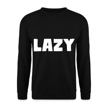 Lazy - Unisex Sweatshirt - black - Front - Alina (178cm) & Michal (187cm)