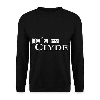 Partnerlook Bonnie & Clyde 2 (part2) Geschenk Paar - Unisex Pullover - Schwarz - Vorne - Alina (178cm) & Michal (187cm)