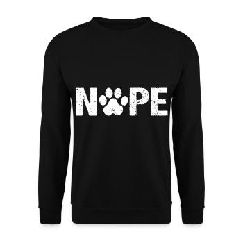 Nope Dog Patte de chien - Sweat-shirt Unisexe - noir - Devant - Alina (178cm) & Michal (187cm)