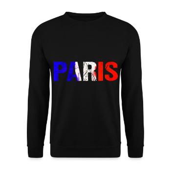 Paris France flag - Unisex Sweatshirt - black - Front - Alina (178cm) & Michal (187cm)
