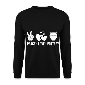 Poterie et poterie - Sweat-shirt Unisexe - noir - Devant - Alina (178cm) & Michal (187cm)