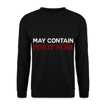 May Contain Pinot Noir Wein - Unisex Pullover - Schwarz - Vorne - Alina (178cm) & Michal (187cm)