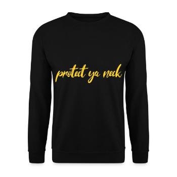 protéger votre cou Hip Hop Oldschool Classic - Sweat-shirt Unisexe - noir - Devant - Alina (178cm) & Michal (187cm)