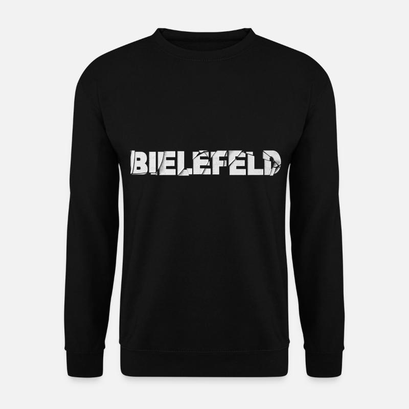 Bielefeld Deutschland Stadt Schrift Skyline Broken - Unisex Pullover - Schwarz