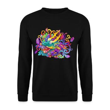 Chinese dragon - Unisex Sweatshirt - black - Front - Alina (178cm) & Michal (187cm)