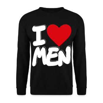 Ich bin schwul Ich liebe Männer - Unisex Pullover - Schwarz - Vorne - Alina (178cm) & Michal (187cm)